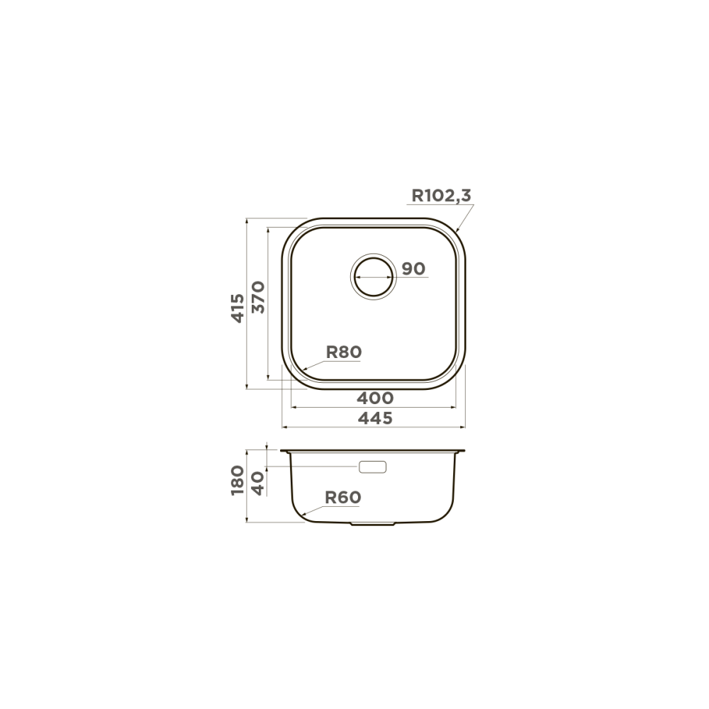 Кухонная мойка Omoikiri Omi 44-U (4993190) античная латунь