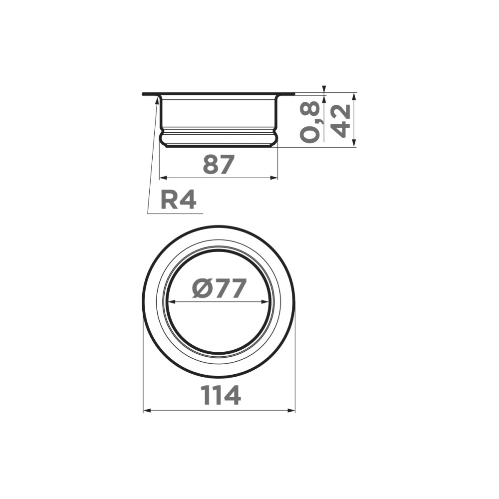 Сменная горловина для измельчителя Nagare Slim Omoikiri NA-02 G (4956687)
