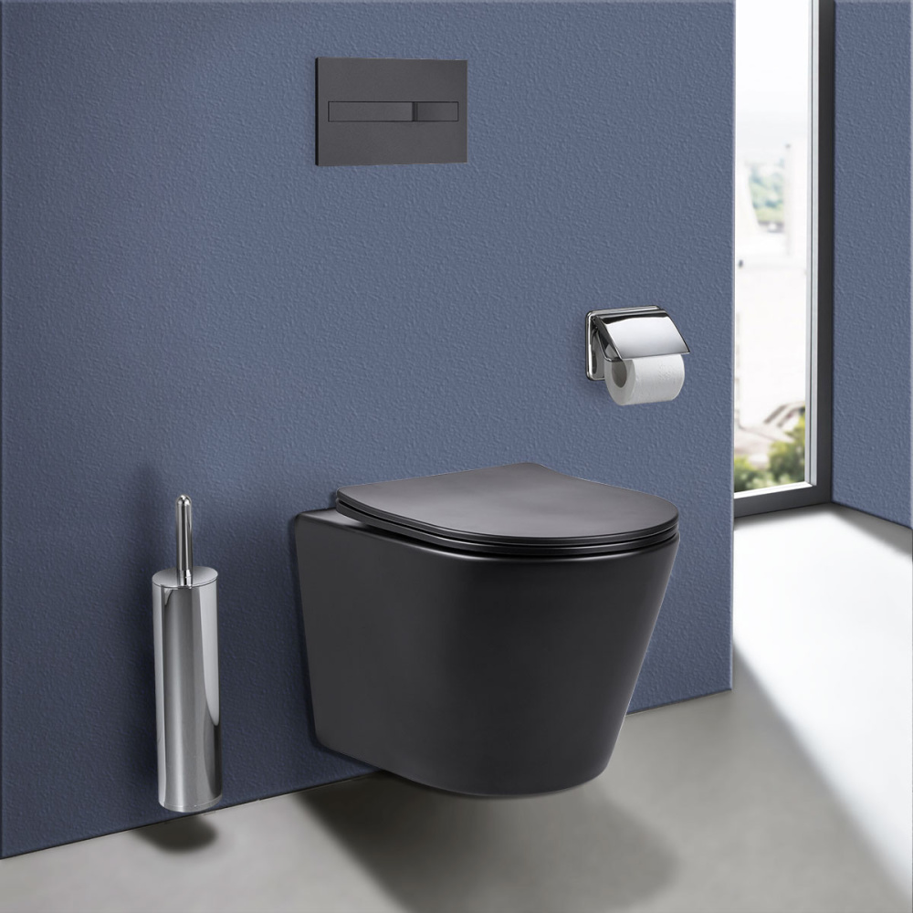 Унитаз подвесной Vincea Piatti (VT1-11SMB) матовый черный