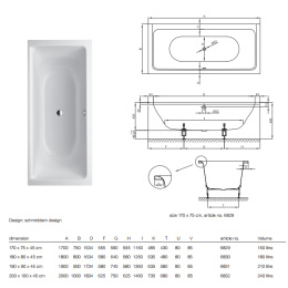 Фото Ванна стальная Bette Free 6832-000 200x100 с шумоизоляцией