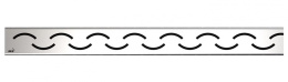Решетка водосточная AlcaPlast Smile-750M, нержавеющая сталь матовая