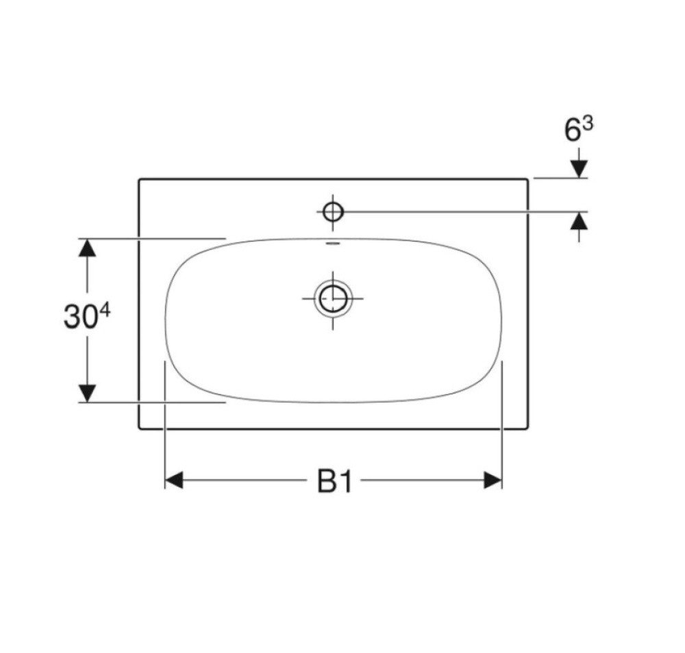 Geberit Acanto 500.643.01.2 Раковина, для мебели