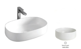 Раковина накладная 68 см ArtCeram Cognac (COL005 05 00) белый