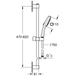 Душевой гарнитур Grohe Tempesta Cube 110 (27786003) хром