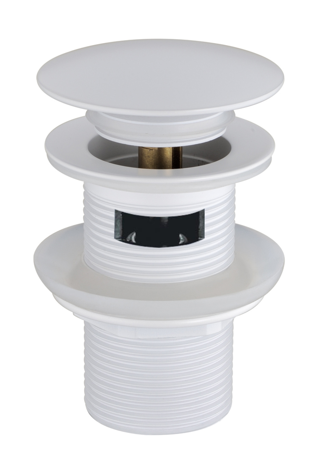 Фото Armadi Art 612/2-MW Слив для раковины, автомат(клик-клак) MAT White с переливом