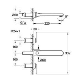 Смеситель Grohe Veris 20195000 для раковины