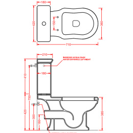 Бачок для напольного унитаза ArtCeram Hermitage (HEC001 03 00) черный
