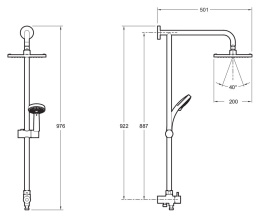 Фото Душевой гарнитур Jacob Delafon Eo (E45893-CP) хром