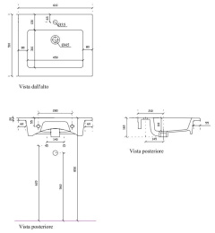 Фото Раковина подвесная 61 см Galassia Meg11 (2045)