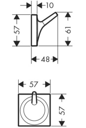 Крючок 42737000 Hansgrohe Axor Starck Organic