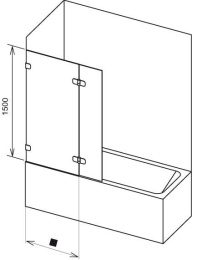 Фото Душевая шторка Ravak Brilliant (7ULA0A00Z1), хром