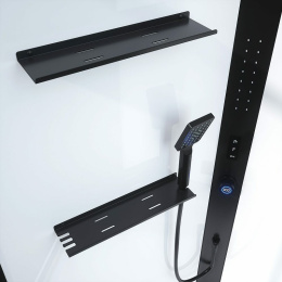 Душевая кабина 90x90x215 Black&White (G8035) акрил, Поддон низкий