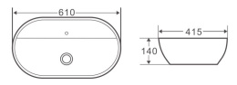 Раковина 61 см BelBagno (BB1346) прямоугольная