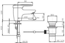 Фото Смеситель Jacob Delafon Kandel E660 для раковины