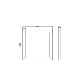 KERASAN Retro Зеркало 100x100, цвет черный