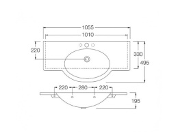 Раковина подвесная Hatria Sophie (YU9001) белый