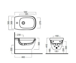 Биде подвесное Hatria Abito (YXX701) белый