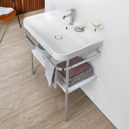 Консоль напольная с умывальником Duravit Happy D.2 Plus HP4837O2222, белый
