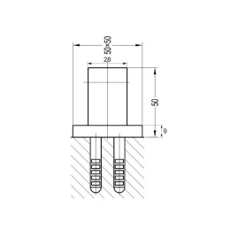 Omnires 8876ABL Кронштейн точечный (черный BLH)