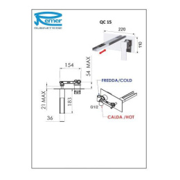 Смеситель для раковины Remer Qubica Cascata QC15 Хром