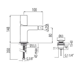 Фото Tres Loft 20012002NAD Смеситель для биде
