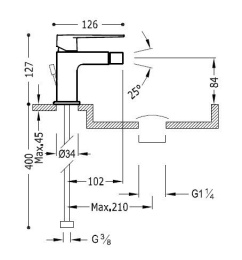 Фото Tres Class 20512001 Смеситель для биде