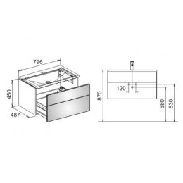 Тумба Keuco Royal Reflex 34060140000