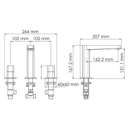 Смеситель для раковины WasserKRAFT Saale 9535 Белый матовый