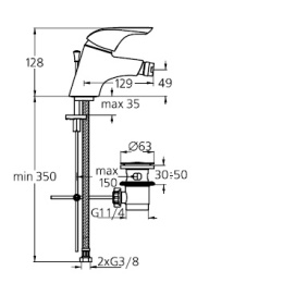 Смеситель Ideal Standard Ceraplan New B3693AA для биде