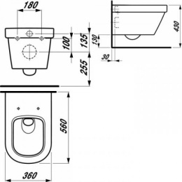 Подвесной унитаз Laufen LB3 8.2068.0.000.000.1