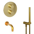 Комплект на 2 потребителя с термостатом Paini Cox 78PJSET26911THBATH золото