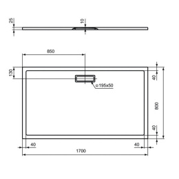 Поддон душевой Ideal Standart Ultra Flat New T447201 170 x 80 см ультратонкий, прямоугольный, белый