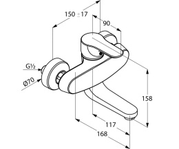Смеситель для кухни Kludi Objekta (328810575) хром