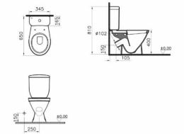 Унитаз Vitra Norm Blanc (9837B099-7202)