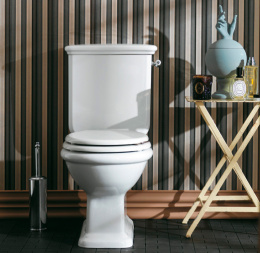 Напольный унитаз Simas Lante LA 08, хром С механизмом смыва и бачком