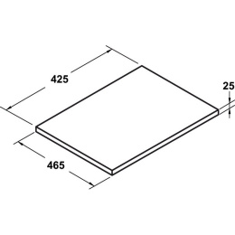 Столешница для бокового шкафчика T7234 Ideal Standard Step