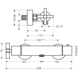 Hansgrohe Axor Citterio 39365000 Термостат для душа (хром)