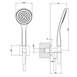 Душевой комплект Gessi Emporio shower (47323#149) Finox
