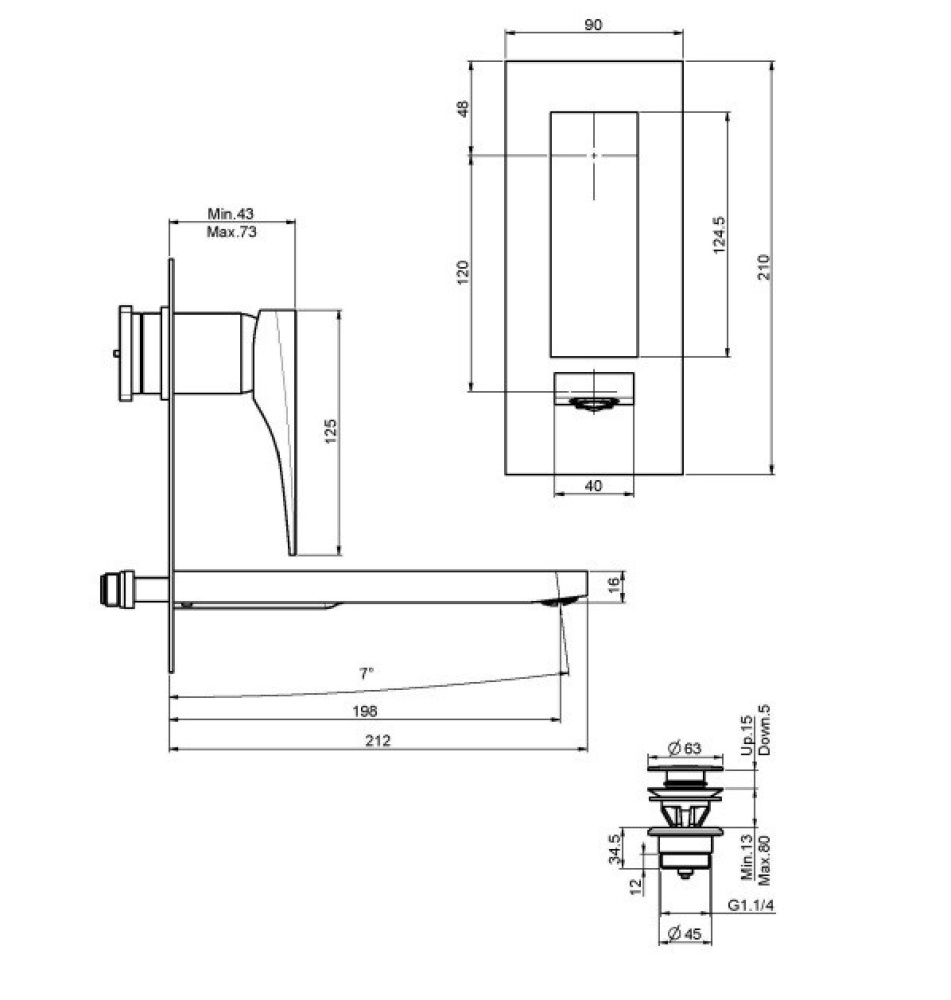 Смеситель для раковины F3971VLX5CR FIMA Carlo Frattini Zeta