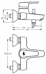 Ideal Standard Cerasprint B9566AA для ванны с душем