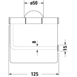 Фото Держатель туалетной бумаги Duravit Starck T (0099401000) хром