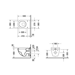 Подвесной унитаз Duravit Starck 3 42000900A1, белый