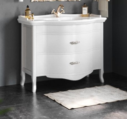 Фото Тумба с раковиной Tiffany World Armony Nuovo ARM2110-B+GIU200110/ALZA bi*1  112*62*81 см, цвет белый