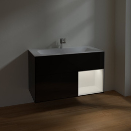 Villeroy Boch Finion F040MTPH Тумба под раковину 996х498 мм (white matt/glossy black)