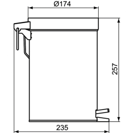 Корзина для мусора напольная, 3л. Ideal Standard IOM A9104MY