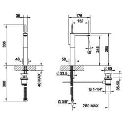 Смеситель для раковины Gessi Rettangolo (11925#031) хром