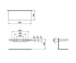 Полка Laufen Palace New 8704330000001 90 см