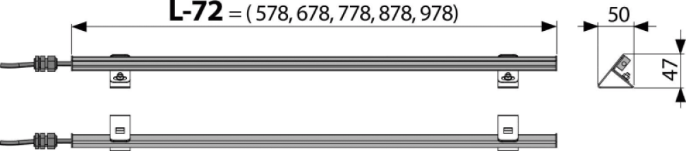 Фото Подсветка для лотка AlcaPlast ALCA LIGHT для APZ5 SPA (Белый) AEZ120-850