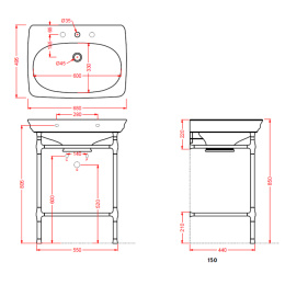 Фото Металическая структура для раковины ArtCeram Civitas (CIA001 71) хром