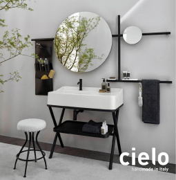 Ceramica CIELO Siwa SWSTE RO - Консоль для раковины, деревянная (Rovere Nero - Темный дуб)